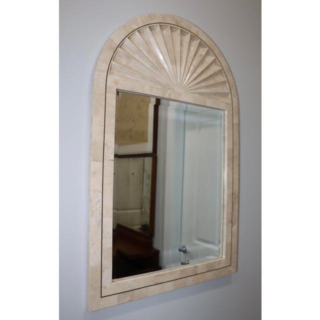 1990's Tessellated Stone Arched Wall Mirrro For Sale - Image 12 of 16