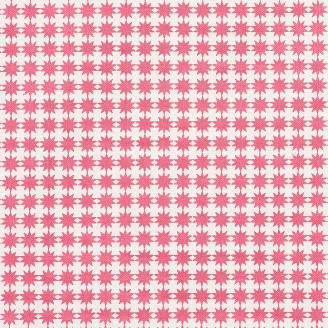 Sample - Schumacher X Studio Bon Stella Fabric in Pink For Sale