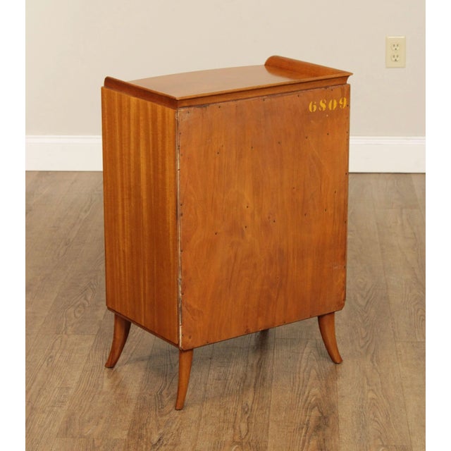 Mid Century Modern Parquetry Satinwood Nightstand Cabinet For Sale - Image 12 of 13