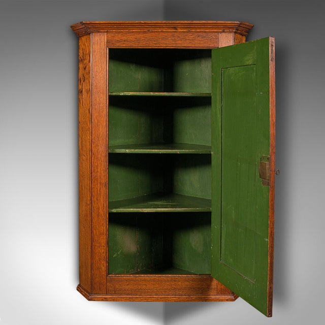 1800's Tall Antique Corner Cabinet For Sale - Image 4 of 10