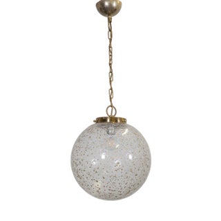 Ball Pendant Light in Seguso Glass with Gold Leaf For Sale