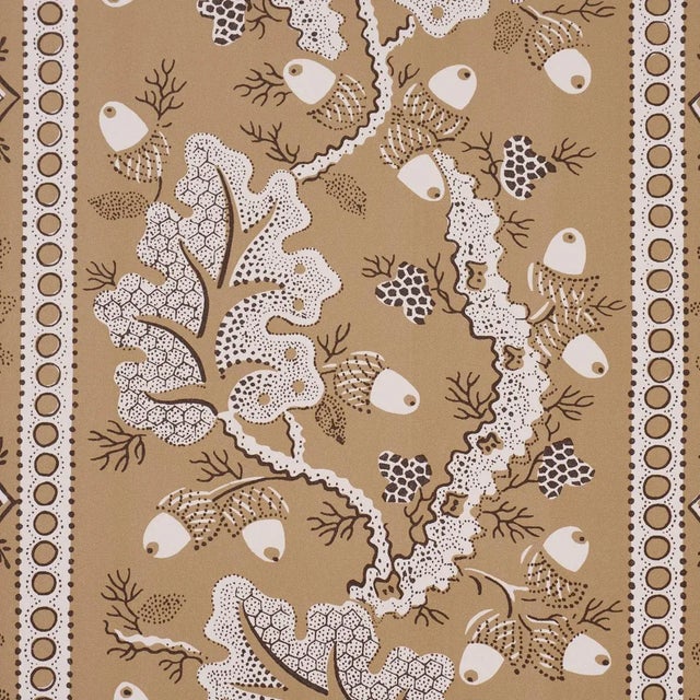 Contemporary SAMPLE - Schumacher Richmond House Wallpaper In Saffron For Sale - Image 3 of 6