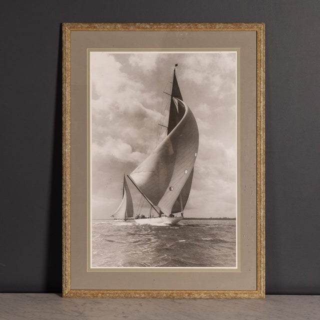 A 20th century framed photographic print from the beken marine photography archive titled velsheda, 1934. built for...