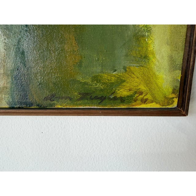 1970s Mid-Century Impressionist Woman Portrait Oil on Canvas Painting, Framed For Sale - Image 10 of 12