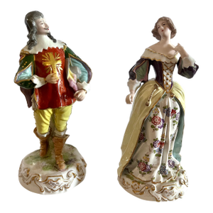 Antique French Samson Porcelain Figurines With B. Altman Provenance - Pair