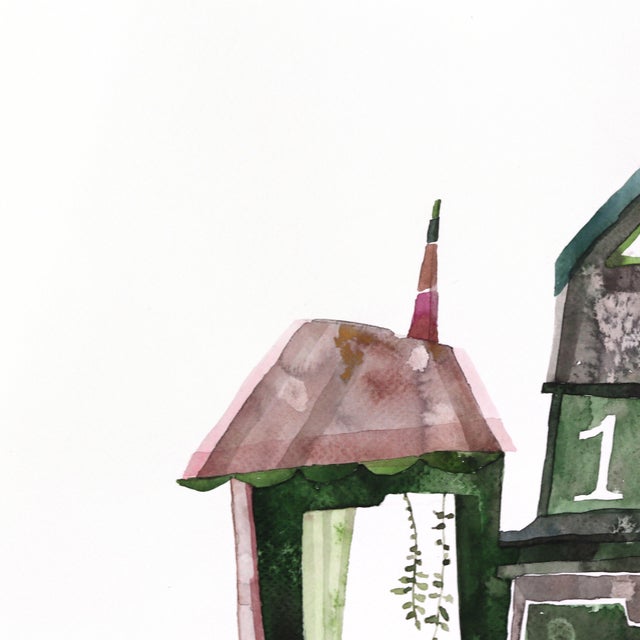 New York No. 11 - Original Modern Urban Architecture Watercolor Painting on Paper For Sale - Image 4 of 8