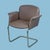 A pair of mid-century modern arm chairs with gleaming brass frames and classic period lines. Their sculptural presence and...