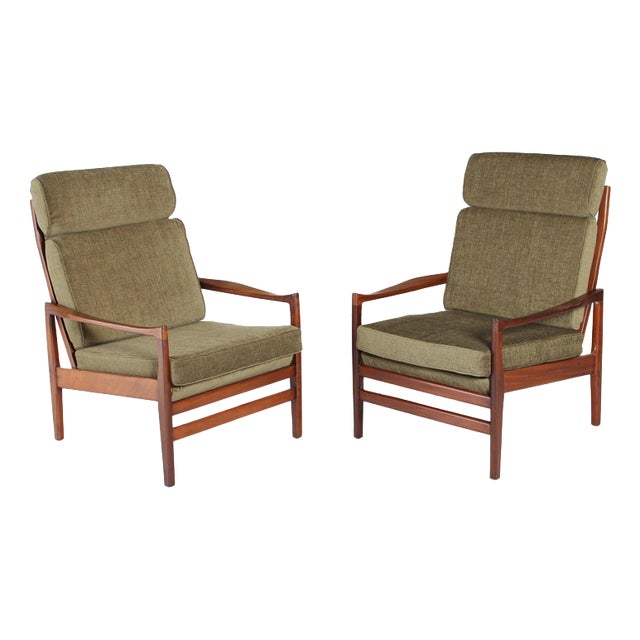 Mid-Century Afromosia Lounge Chairs from Cintique, 1960s, Set of 2 For Sale
