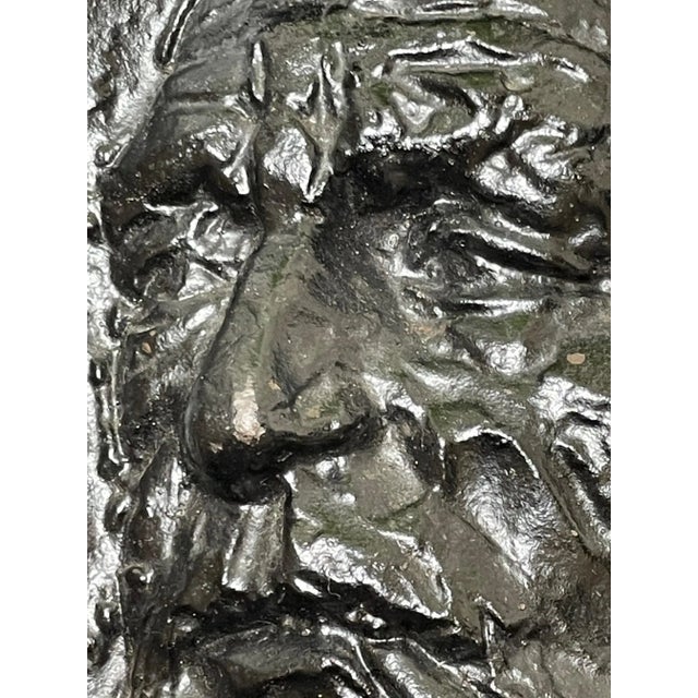 Black Traditional 1900s English Cornish Fisherman Sea Captain Pipe Smoker Wall Plaque Sculpture For Sale - Image 8 of 11