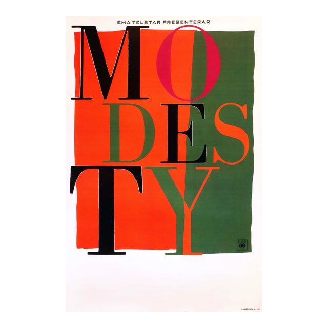 1988 Swedish Performance Poster, Modesty For Sale