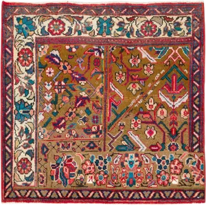 Vintage Persian Mahal Rug – Size: 3' 1" X 3'2"