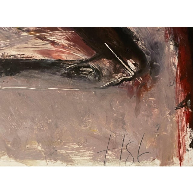 1980s Tom Lieber, Large Abstract Expressionist Color Monotype Oil Painting Tom Lieber Mixed Media, 1987 For Sale - Image 5 of 11