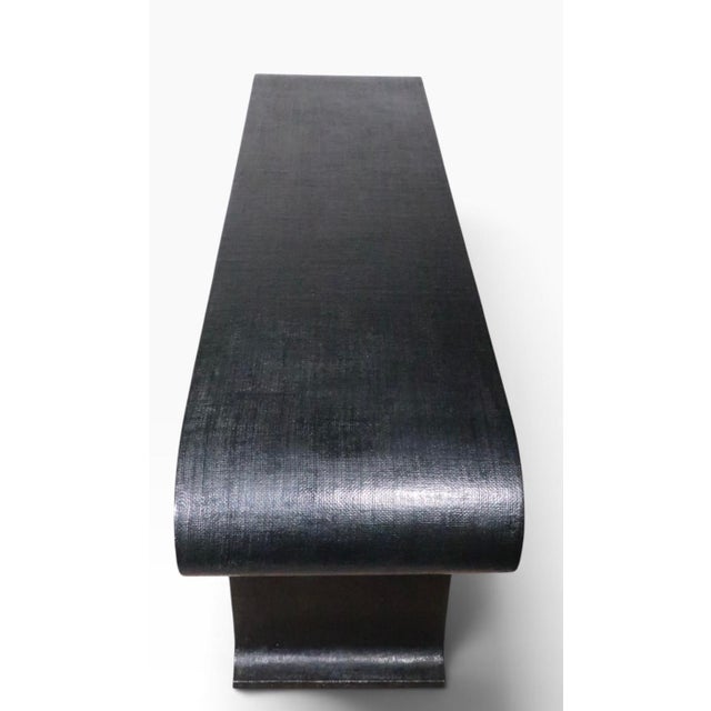 Chic Chinese Style Grass Cloth Alter Console Table c.1970’s For Sale - Image 18 of 18