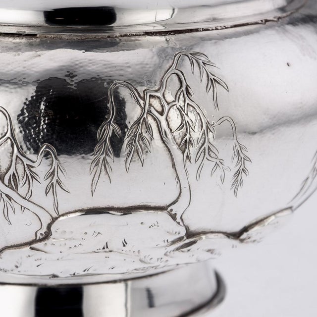 20th Century Japanese Meiji Solid Silver Fuji Mountain Bowl, 1900s For Sale - Image 15 of 18