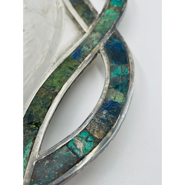 1950s Los Castillo Handcrafted Tray With Malachite & Lapis Inlay, Mexican Modern For Sale - Image 10 of 18