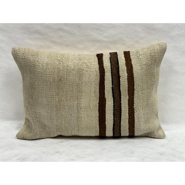 Turkish Hemp Pillow Cushion Natural Beige Brown Black Pillow Cushion Cover 16" x 24" #30247 Enhance your home decor with...