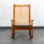 Denmark, ca. 1950s. An elegant rocking chair by Hans Olsen for Juul Kristensen. Features a solid teak frame with straight...