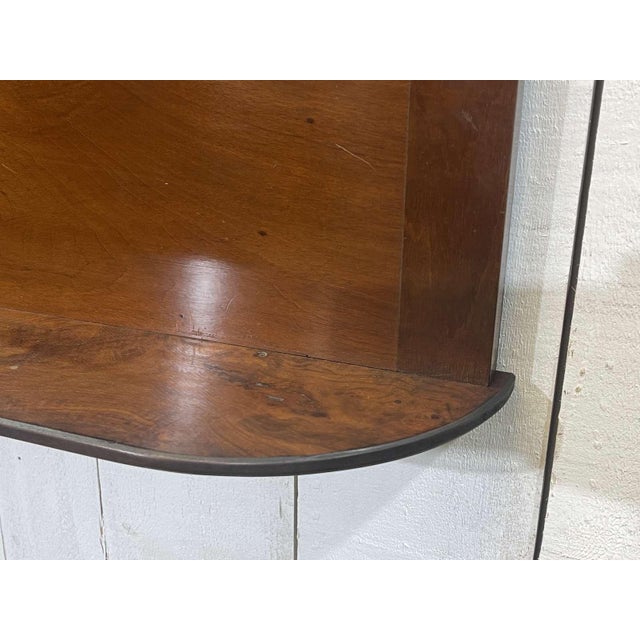 Brown Early 20th Century English Mahogany Shelf with Beveled Mirror For Sale - Image 8 of 12