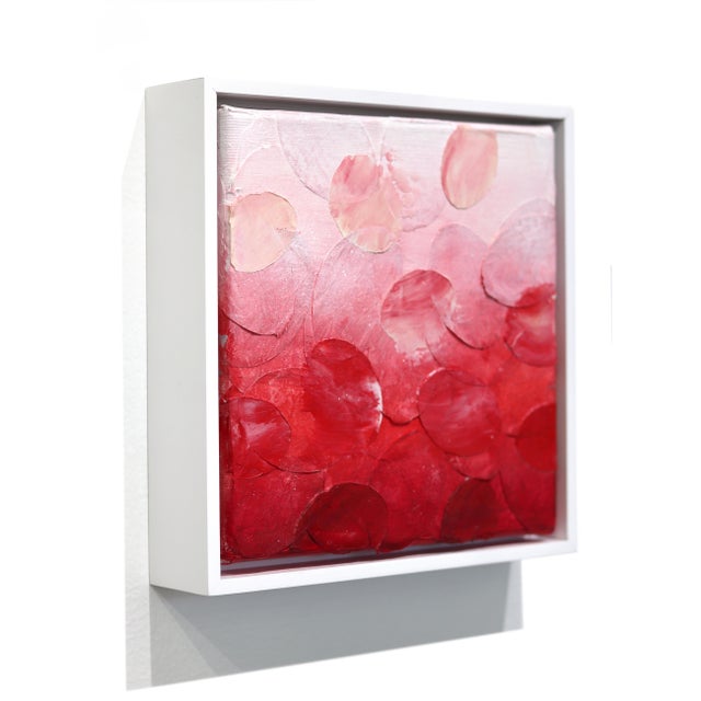 Eternal Bloom - Vibrant Red Pink Tone Textured Abstract Original Artwork by Frederic Paul For Sale In Los Angeles - Image 6 of 9