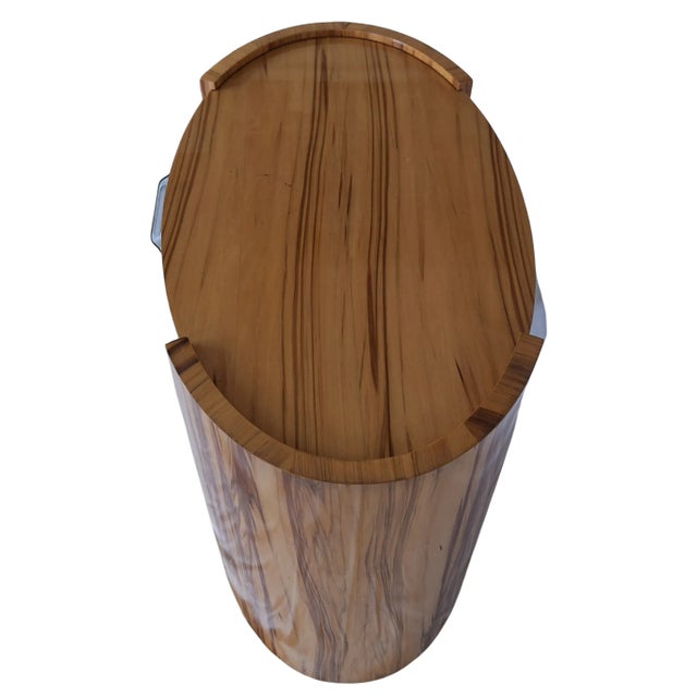 Estate Hard Maple Clear Lacquered Side Table For Sale - Image 4 of 10