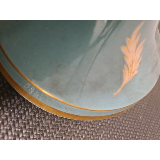 French Vase in Glazed Ceramic and Gold Decorations, Early 20th Century For Sale - Image 13 of 17