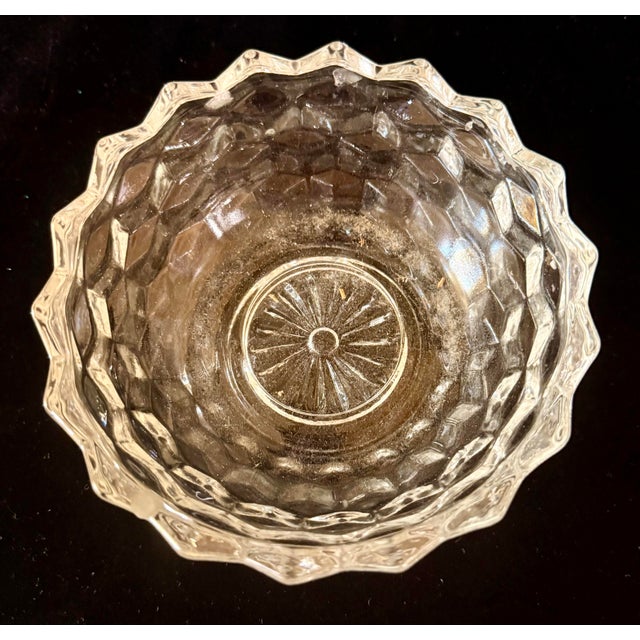 These heavy, durable and timeless clear glass bowls future a distinctive, textured cube pattern that is a hallmark of...