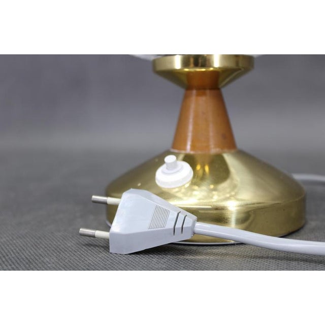 Mid-Century Table Lamps with Sculpted Pressed Glass Shades from Lidokov, 1970s, Set of 2 For Sale - Image 9 of 13