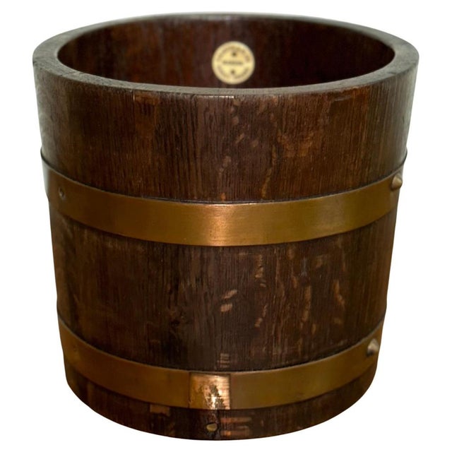 Edwardian Oak Bucket with Brass Braces from R A Lister & Co., 1890s For Sale - Image 12 of 12