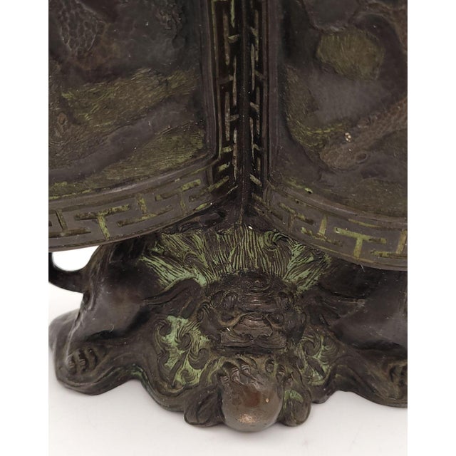 Green 19th Century Chinese Bronze Censer, Circa 1880 For Sale - Image 8 of 12