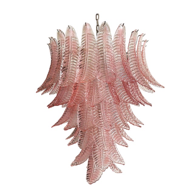 Murano Leaves Chandelier, 1980s For Sale