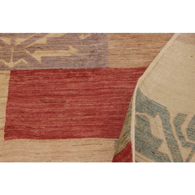 Tan Modern Gabbeh Tan/Beige Wool Rug - 8'8'' X 11'5'' For Sale - Image 8 of 10