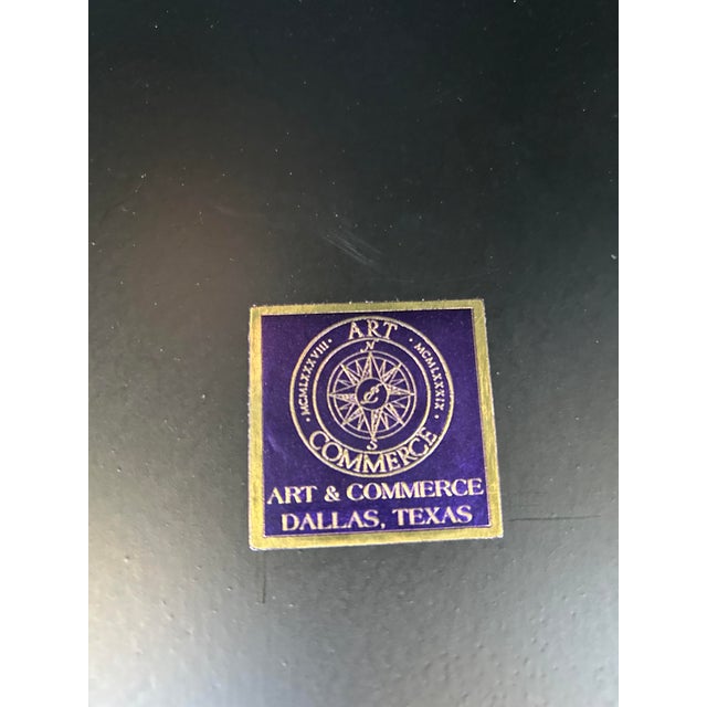 Pair of Hollywood Regency Black & Brass Pagoda Étagères by Art & Commerce Dallas a Pair For Sale - Image 11 of 12