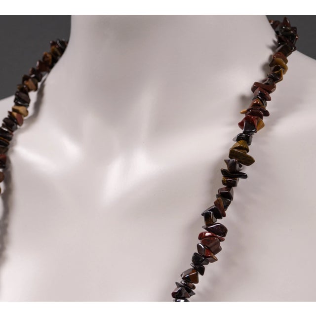 Vintage Gemstone Tiger Eye Necklace, 1960s For Sale - Image 10 of 12