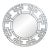 Wood and Beveled Glass Round Mirror For Sale