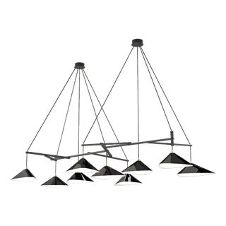 Emily Group of Nine in High Gloss Paint Pendant Light from Moss Objects For Sale