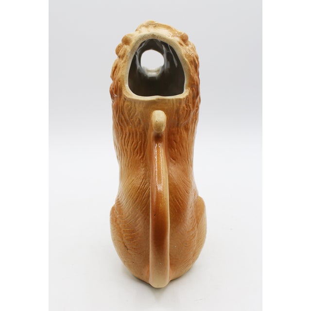 Mid-20th Century French Stoneware Lion Jug For Sale - Image 4 of 9