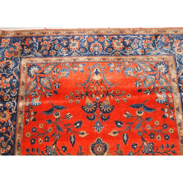 1920s, Handmade Antique Persian Sarouk Rug 4' X 6.4' For Sale In New York - Image 6 of 7