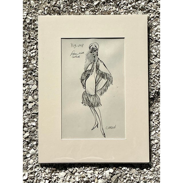 Vintage Boho 70s Original Cardin Sketch For Sale In West Palm - Image 6 of 11