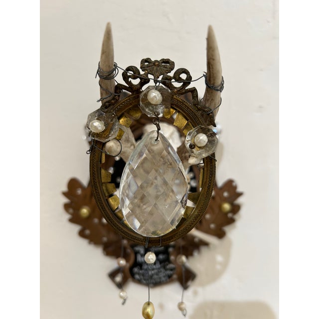 Black Forest Deer Skull Wall Sculpture For Sale - Image 4 of 7