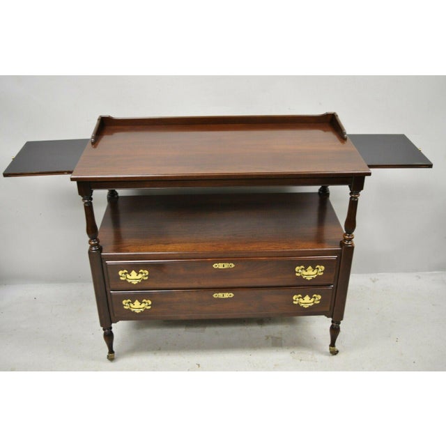 Ethan Allen Court Cherry Wood Server Sideboard Buffet Sheraton Style Chairish
