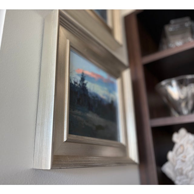 Pair Original Jeremy Miranda Oil Paintings in Silver Wood Plein Air Frames For Sale - Image 4 of 4