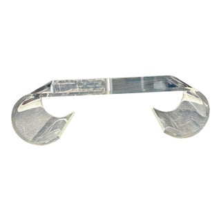 1970s Vintage Lucite Scroll Coffee Table Hollywood Regency Style For Sale