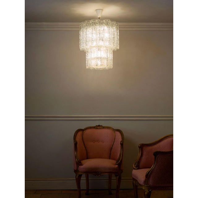 Vintage Italian Murano Glass Chandelier by Toni Zuccheri for Venini, 1960s For Sale - Image 10 of 12