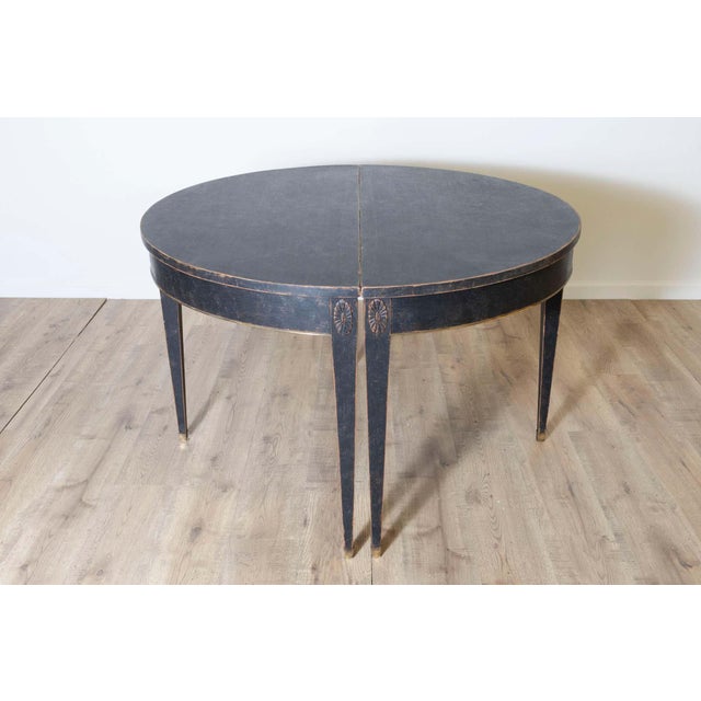 Pair of 19th Century Swedish Demi Lunes Circa 1800 For Sale - Image 4 of 9