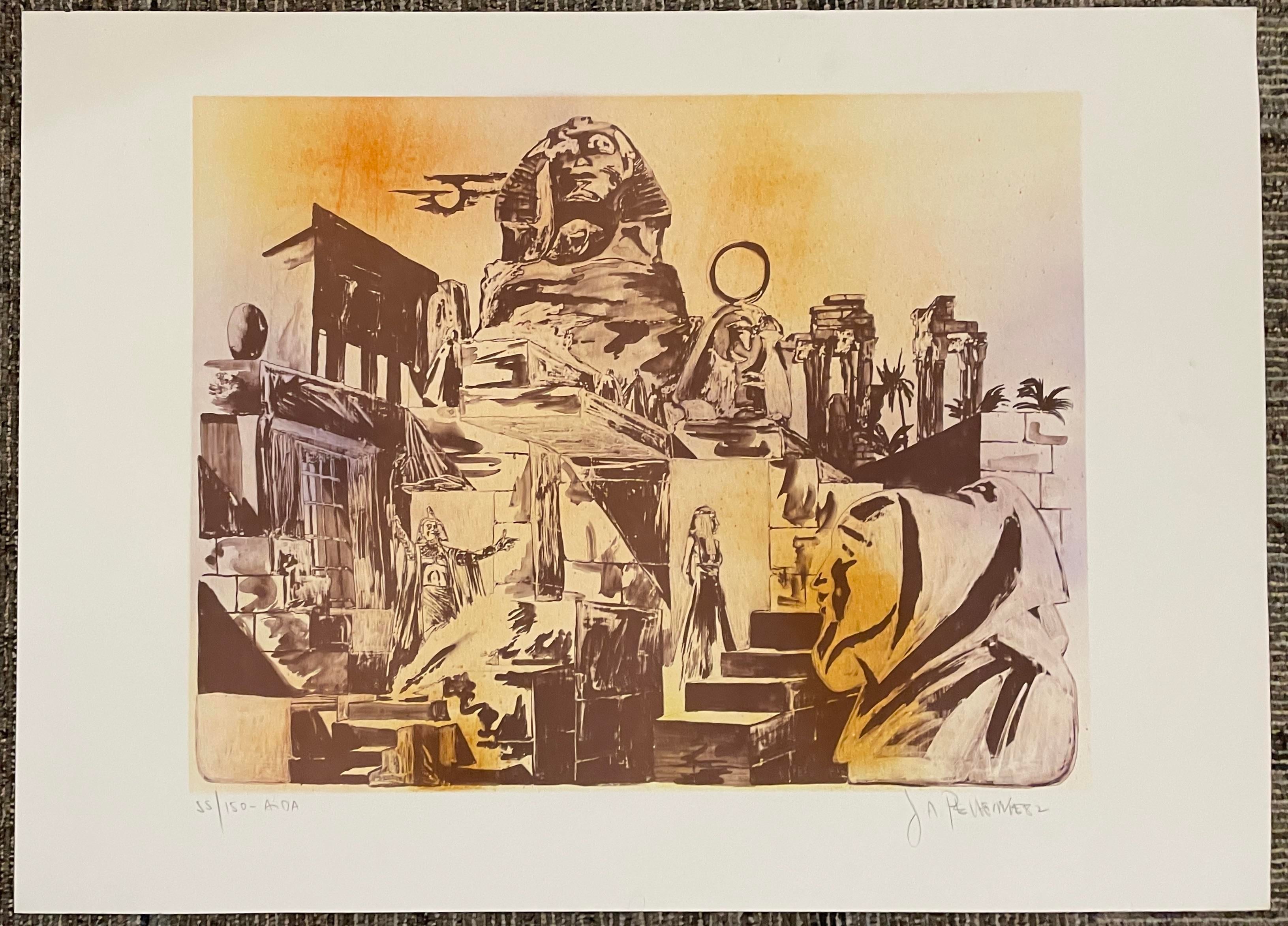 1982 Joseph Pecsenke Aida Verdi Opera Lithograph | Chairish