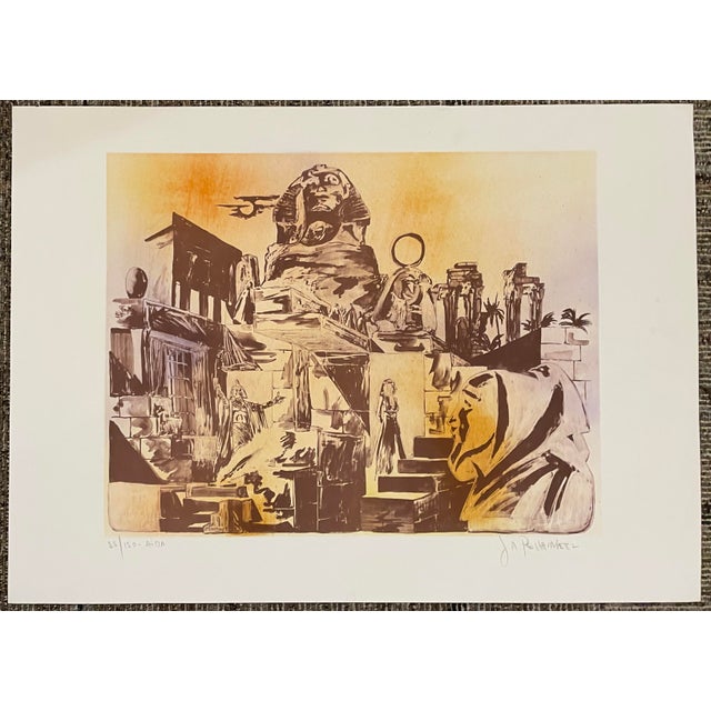 1982 Joseph Pecsenke Aida Verdi Opera Lithograph For Sale - Image 4 of 4