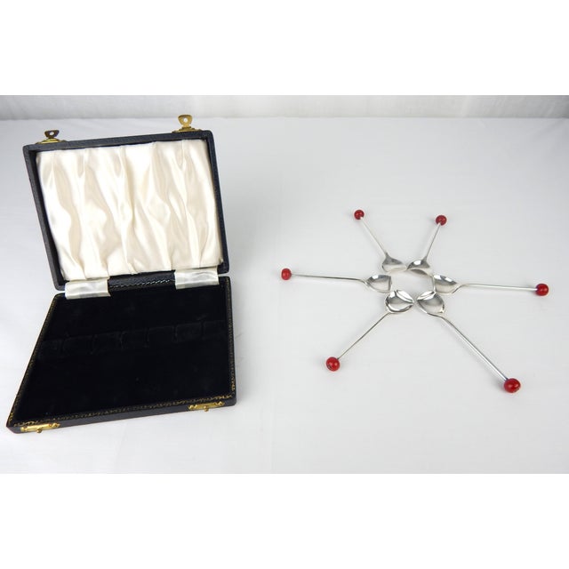 1920s Art Deco Cocktail Mudler Spoons- Set of 6 For Sale In Orlando - Image 6 of 10