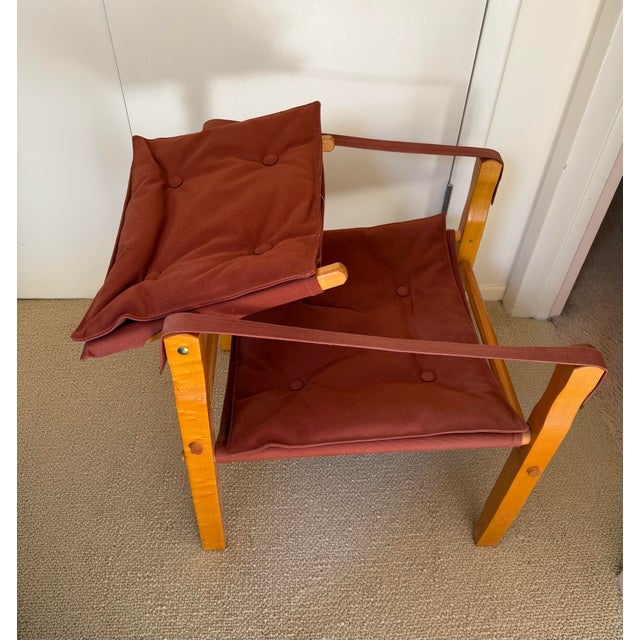 Vintage Gold Medal Safari Sling Lounge Chair Attributed to Douglas Easlett/Arne Norell For Sale - Image 6 of 12