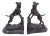Bronze and Marble Bookends with Barking Dogs from E Drouot, France, 1890s, Set of 2 For Sale