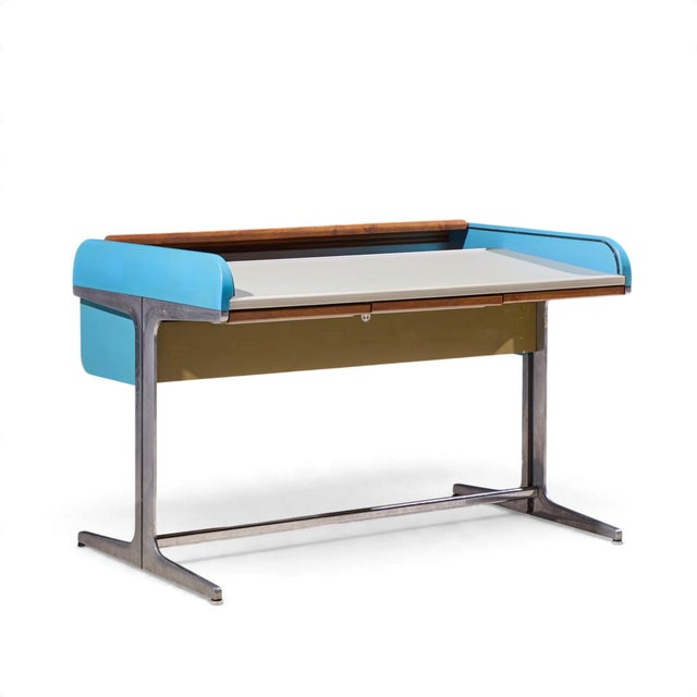 George Nelson for Herman Miller Action Office Mid Century Rolltop Desk For Sale In Chicago - Image 6 of 16